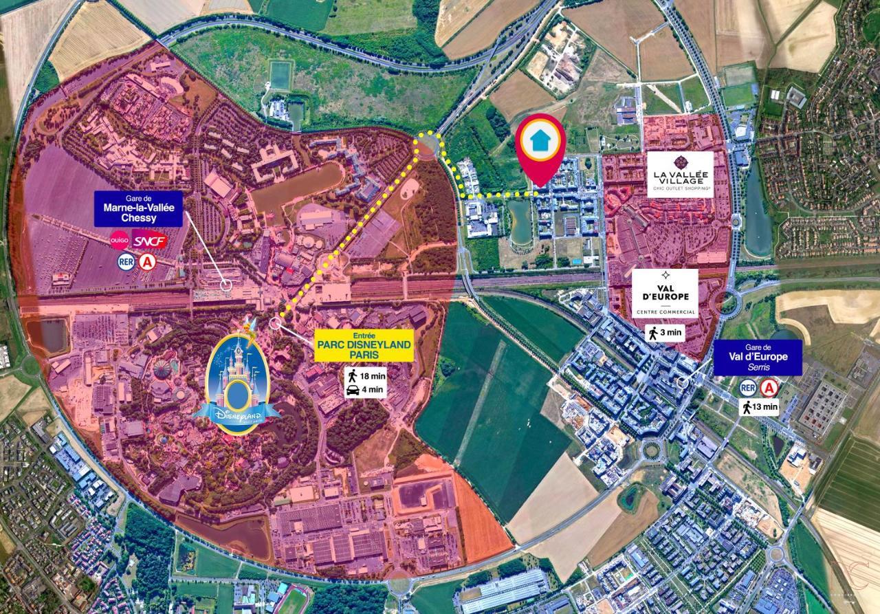 Disneyland-Paris, 8Pers, Wifi, Netflix, 2 Parkings เซร์ริส ภายนอก รูปภาพ